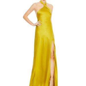 Mac Duggal- Crisscross Halter Gown- BNWT- wedding/formal/prom